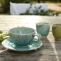 Preview: Cresta Crackele-Keramik - Tasse mit Untertasse